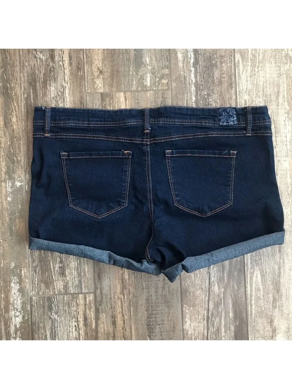 FADE to Blue stretch denim cut offs plus size 22W